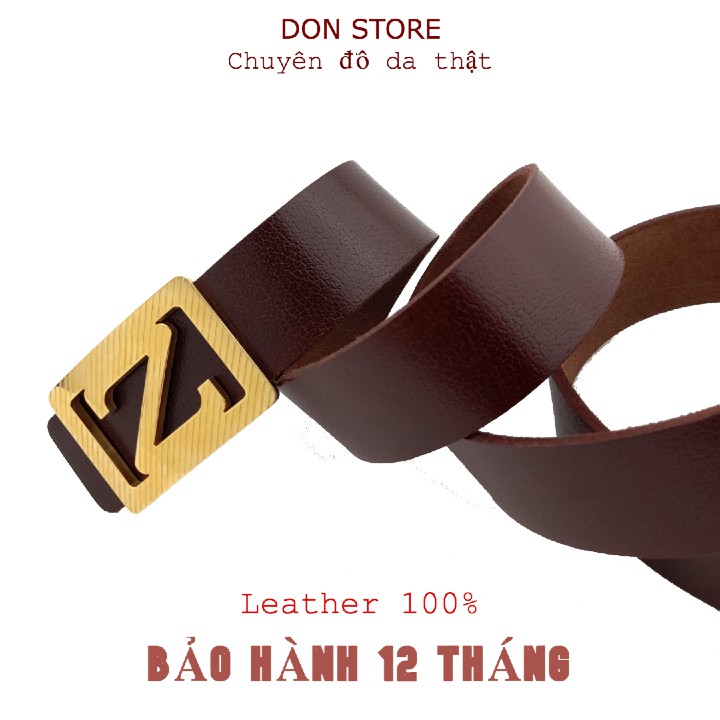 Thắt Lưng Thời Trang Nam Cao Cấp Cá Tính Chất Liệu Da Bò Thật 100% (Full Hộp + BH 12 Tháng)