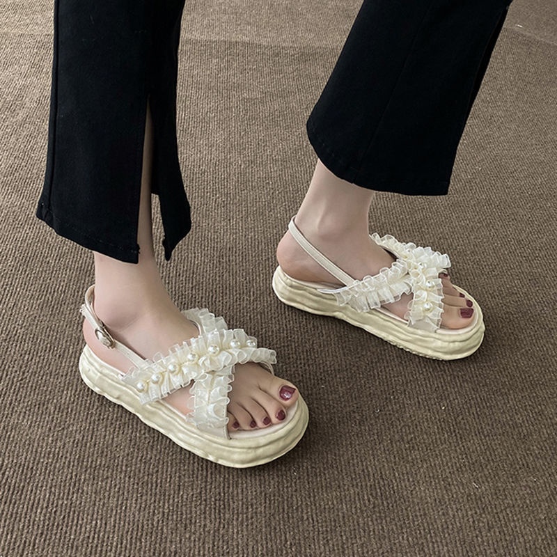 Dép Sandal Đế Dày Thiết Kế Mới Thời Trang Mùa Hè Cho Nữ