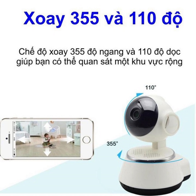 Camera Không Dây Thông Minh 360°FreeShipIP Wifi V380 Pro Full HD 1080p - Đàm Thoại 2 Chiều - Phát Hiện Chuyển Động