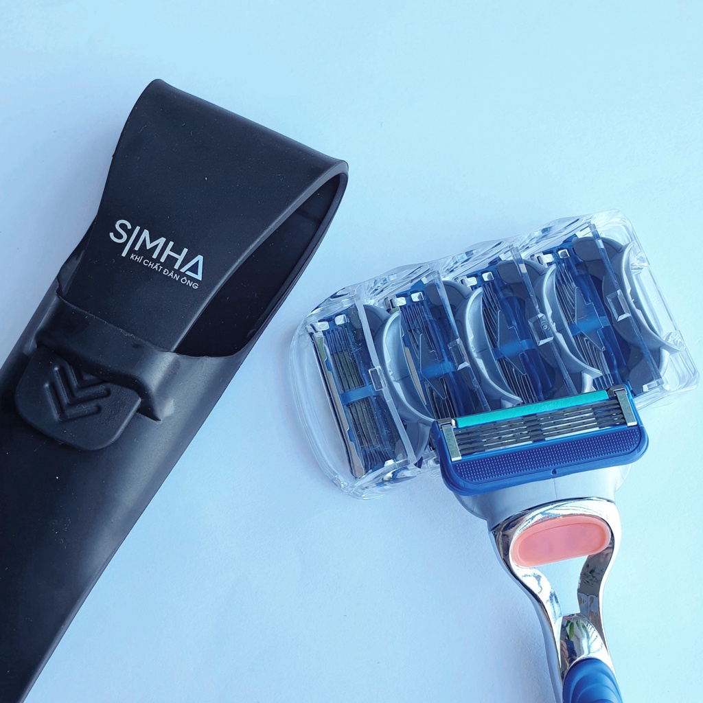 Dao Cạo Râu 5 Lưỡi SIMHA Cao Cấp Có Bao Đựng Silicon
