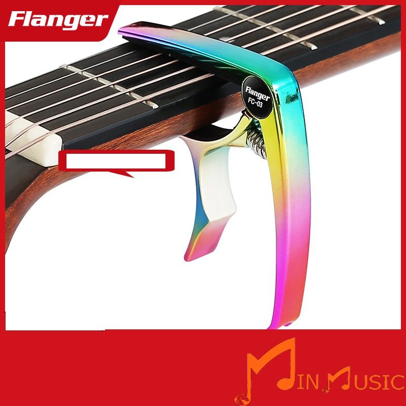 Capo Đàn Guitar Acoustic Flanger FC-03 I Capo Guitar 7 Sắc Cầu Vồng