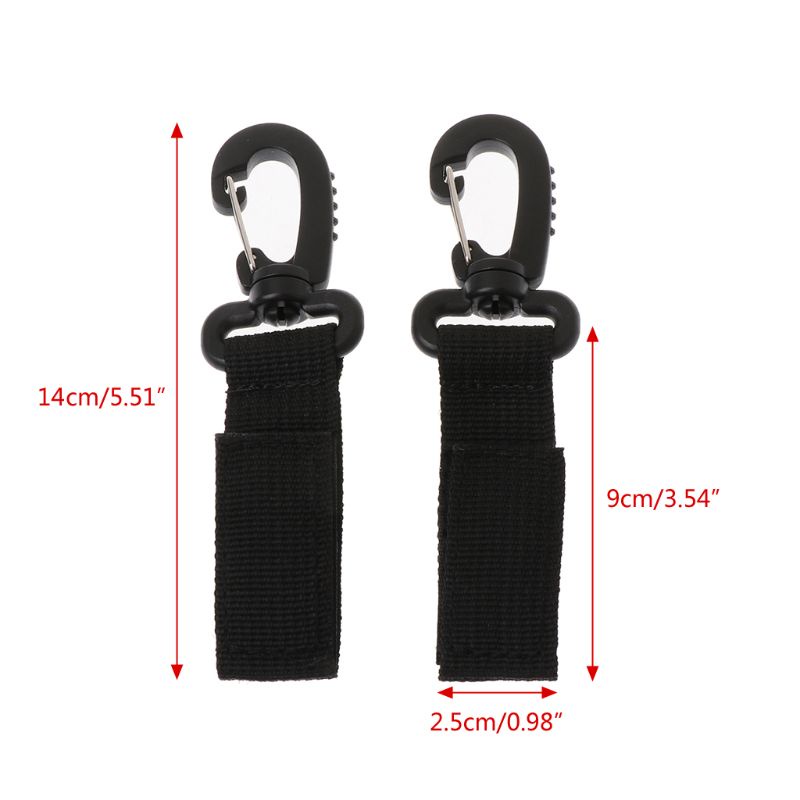 Set 2 móc treo đồ gắn xe đẩy em bé đa năng tiện lợi
