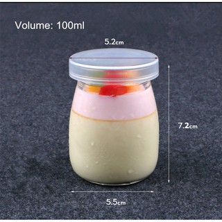 Hũ thủy tinh đựng sữa chua 100ml (combo 12 hũ) nắp nhựa – Hủ làm yaourt 100ml thủy tinh siêu trong