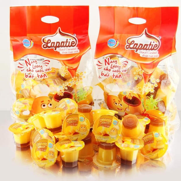 Túi thạch Trái Cây jelly Long Hải Caramel, sữa chua natty 992GR, 432GR
