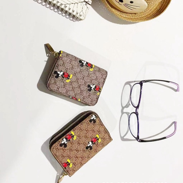 Túi đựng thẻ cầm tay mini thiết kế nhiều ngăn tiện dụng thời trang cho nam nữ