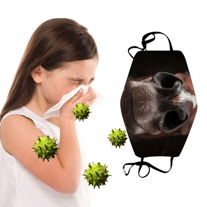 Bộ 7 Món Đồ Hóa Trang Biểu Tượng Cảm Xúc Ngựa 3D Chống Bụi Bẩn Chống Nắng Giặt Sạch Được