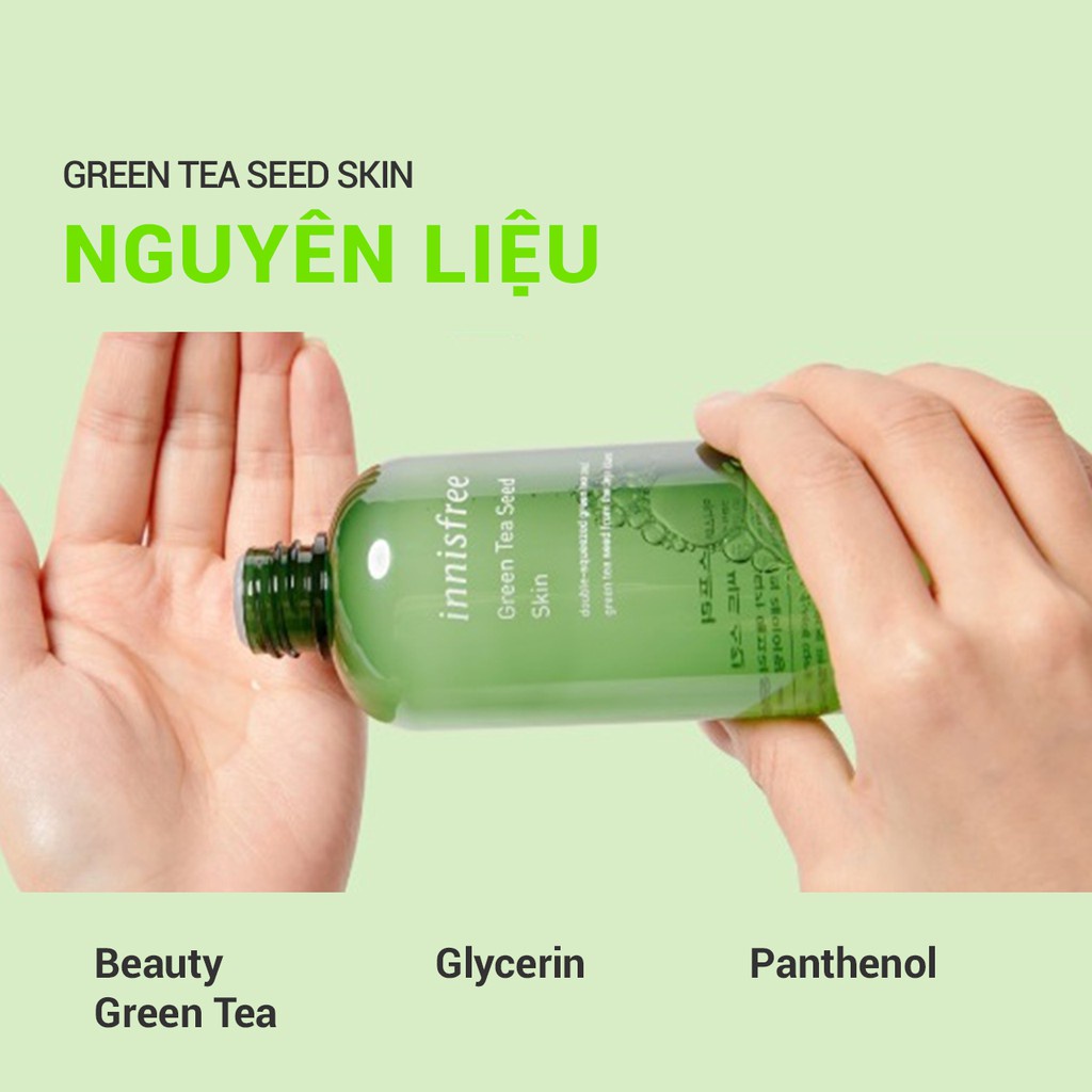 [Mã COSIF05 giảm 10% đơn 400K] Nước cân bằng độ ẩm innisfree Green Tea Seed Skin 200ml