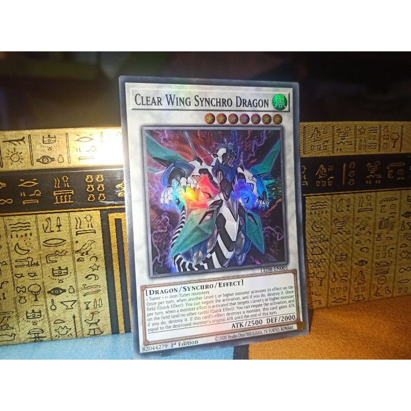 Thẻ bài: Clear Wing Synchro Dragon - LED8-EN001 - Super Rare 1st Edition
