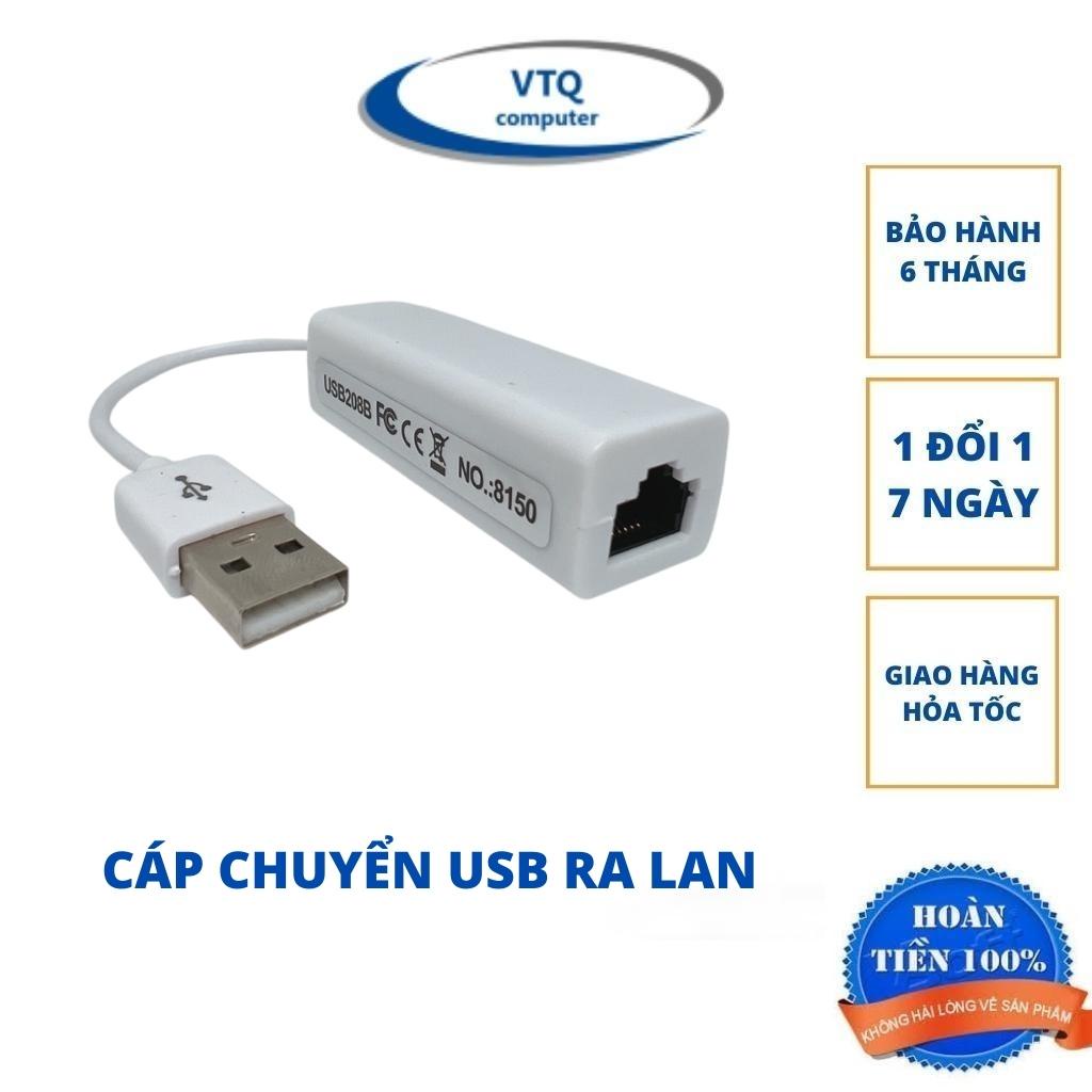 Cáp chuyển đổi usb ra lan, từ cổng usb ra cổng mạng.Bảo hành 6 tháng.shopphukienvtq