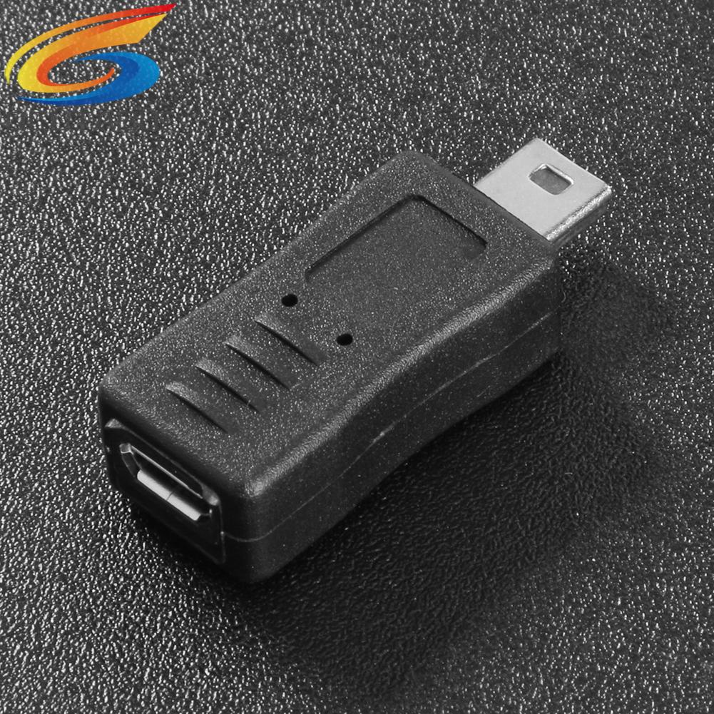 Đầu Chuyển Đổi Mini USB 5Pin Đực Sang Micro USB Cái Hình Chữ T V3 Sang V8