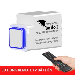 Công tắc cảm ứng thông minh điều khiển từ xa 220v bằng remote tv hạt vuông btx-3s-tirv1