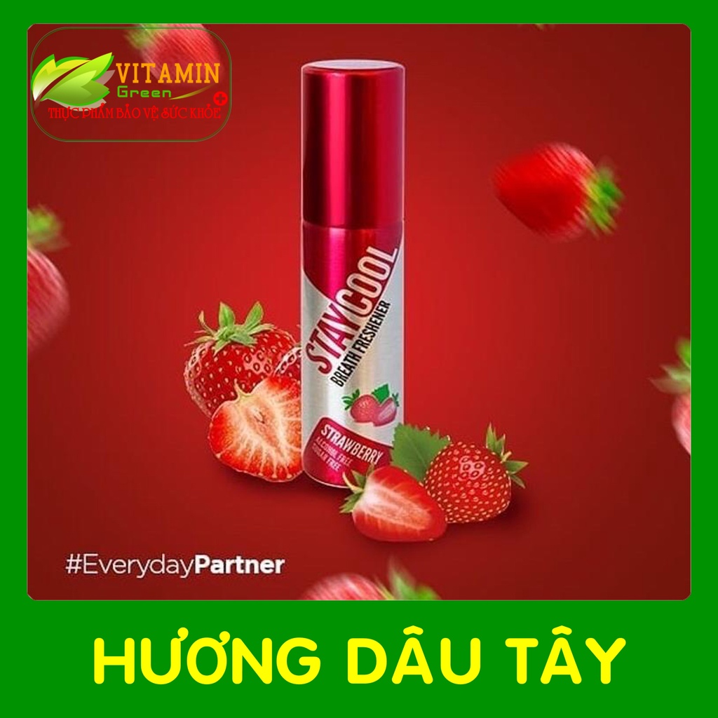 Xịt thơm miệng Staycool giảm hôi miệng, cho hơi thở thơm mát (đủ vị) - Nhập khẩu chính hãng Anh quốc