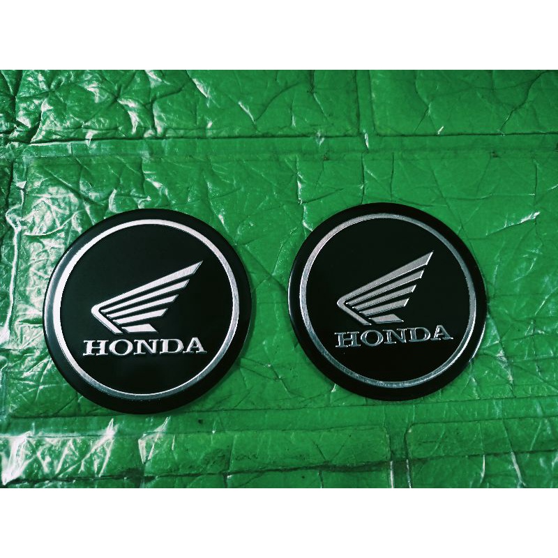 Bộ 2 lô gô nổi honda tròn 5cm màu đen nhập thái