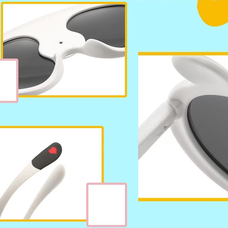 Kính Mát Chống Tia UV Hình Gấu Trúc Hoạt Hình Dễ Thương Cho Bé