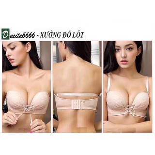 CAM KẾT HÀI LÒNG - Áo lót chống tụt ren dây rút nâng ngực mới