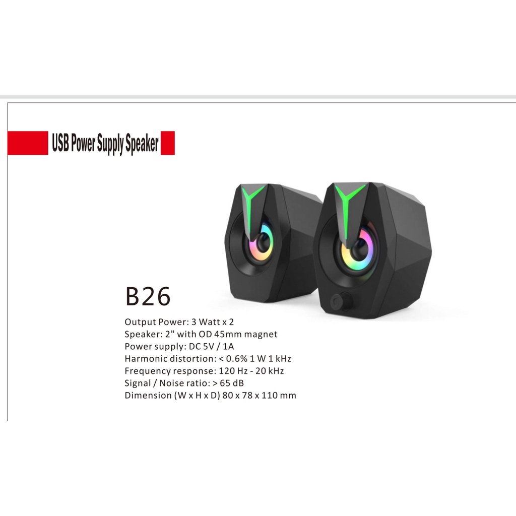Loa Vi Tính Mini Microlab B26 2.0 - Bảo Hành 1 Năm Chính Hãng