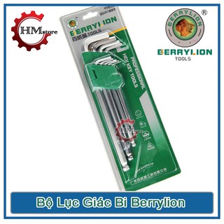 Bộ lục giác đầu bi BerryLion 9 món - Bộ lục giác đa năng, lục giác mở ốc, siết ốc tiện dụng