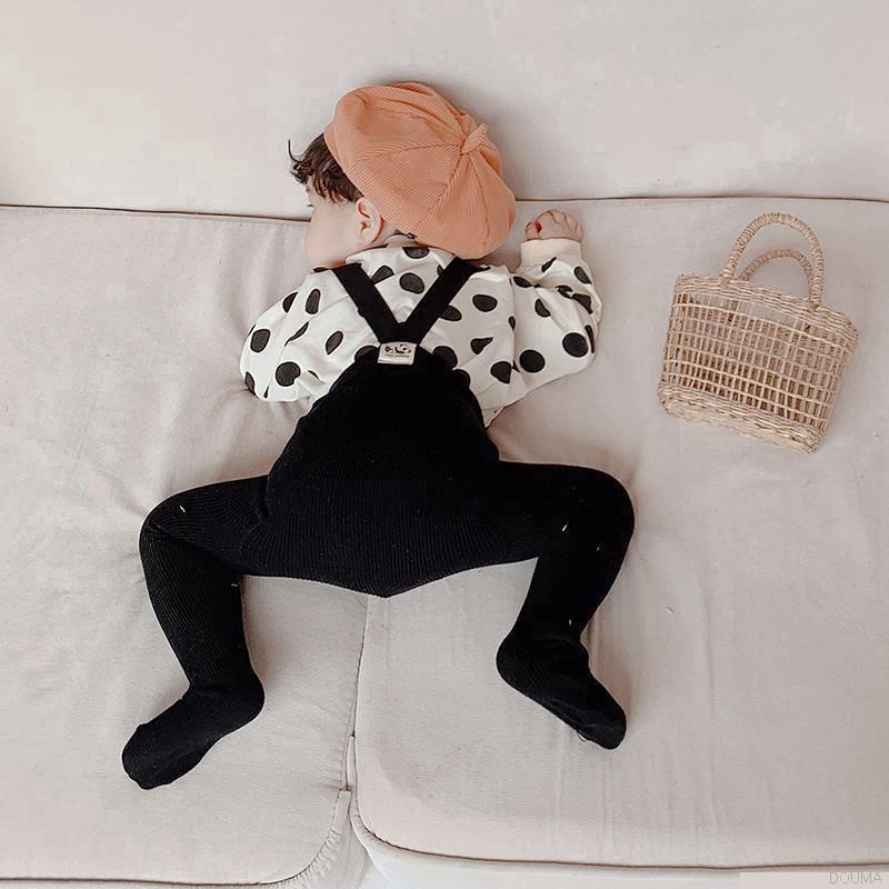 Quần tất cotton màu trơn dễ thương cho em bé