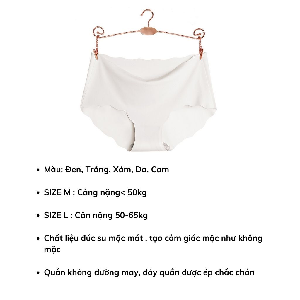 Quần lót nữ thun lạnh không đường may cute dễ thương mặc mát DOPICO A09