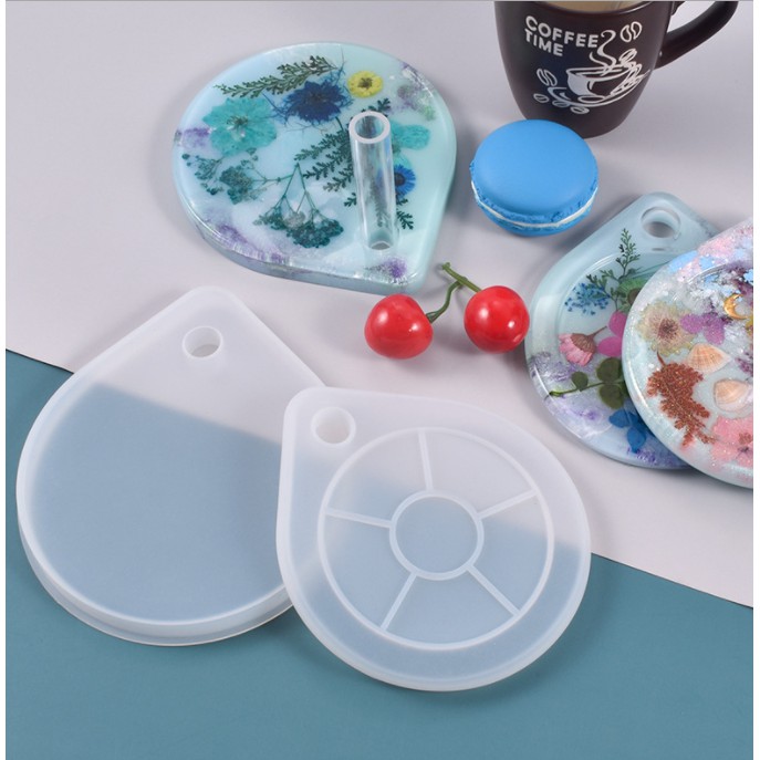 Khuôn resin lót ly hình giọt nước mẫu mới