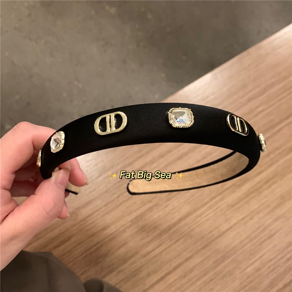 Băng đô cài tóc đính kim cương phong cách retro Pháp