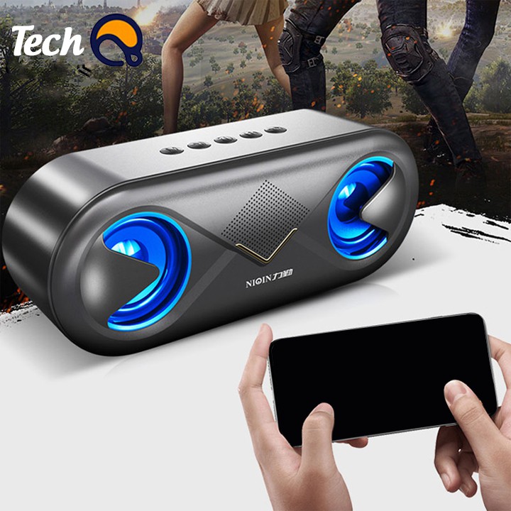 Loa bluetooth mini NIQIN S6 bluetooth 5.0 cao cấp, loa mini không dây có đèn led âm thanh siêu trầm ấm