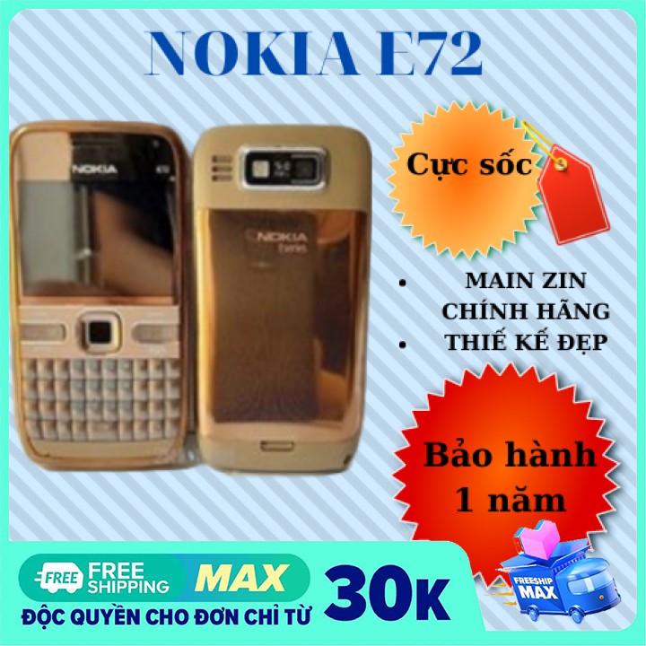 [Mã 2611DIENTU500K hoàn 7% đơn 300K] [Sốc] Điện thoại nokia e72 main zin chính hãng-Bảo hành 12 tháng | BigBuy360 - bigbuy360.vn