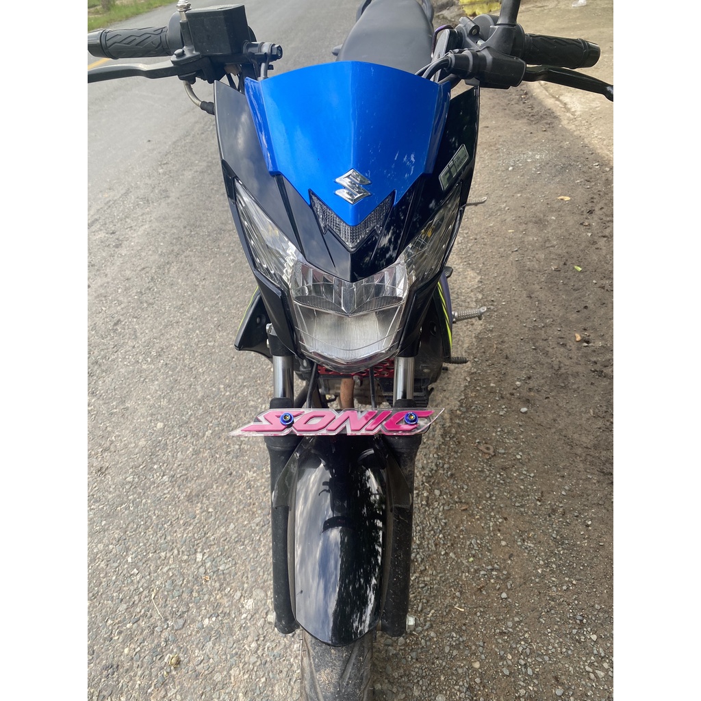 (Tặng 2 ốc titan) Bảng Sonic - Chữ nổi gắn trước xe - Đồ chơi xe Sonic