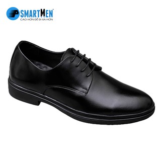 Giày Tây Da bò Tăng chiều cao SMARTMEN GCK-02 Đen