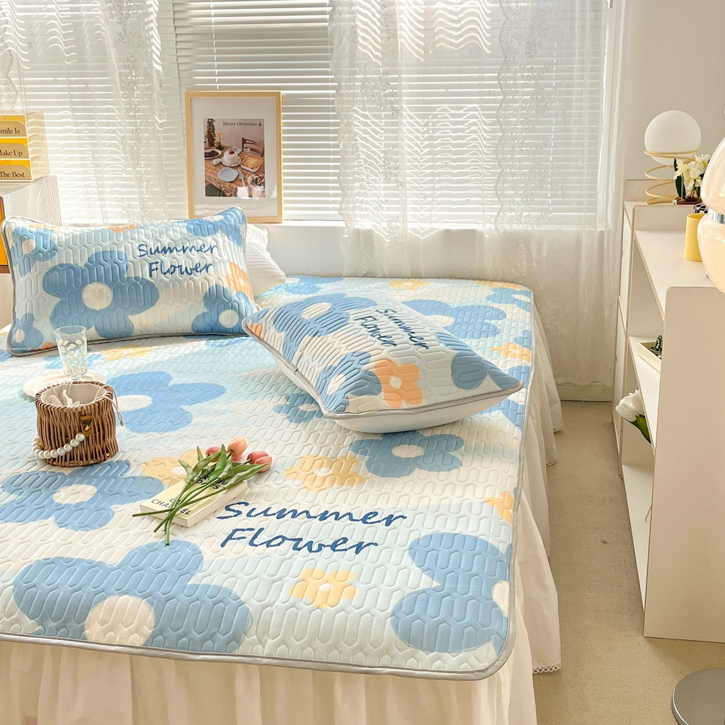 Chiếu điều hòa cao su non 9D M2T BEDDING Luxury vải lụa Tencel mềm mát - Mark Hoa Summer
