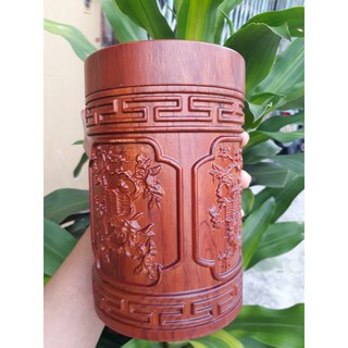 Hộp Đựng Trà Gỗ Hương, Gỗ Bách Xanh Trạm Khắc Tuyệt Đẹp [ Rẻ Vô Địch]