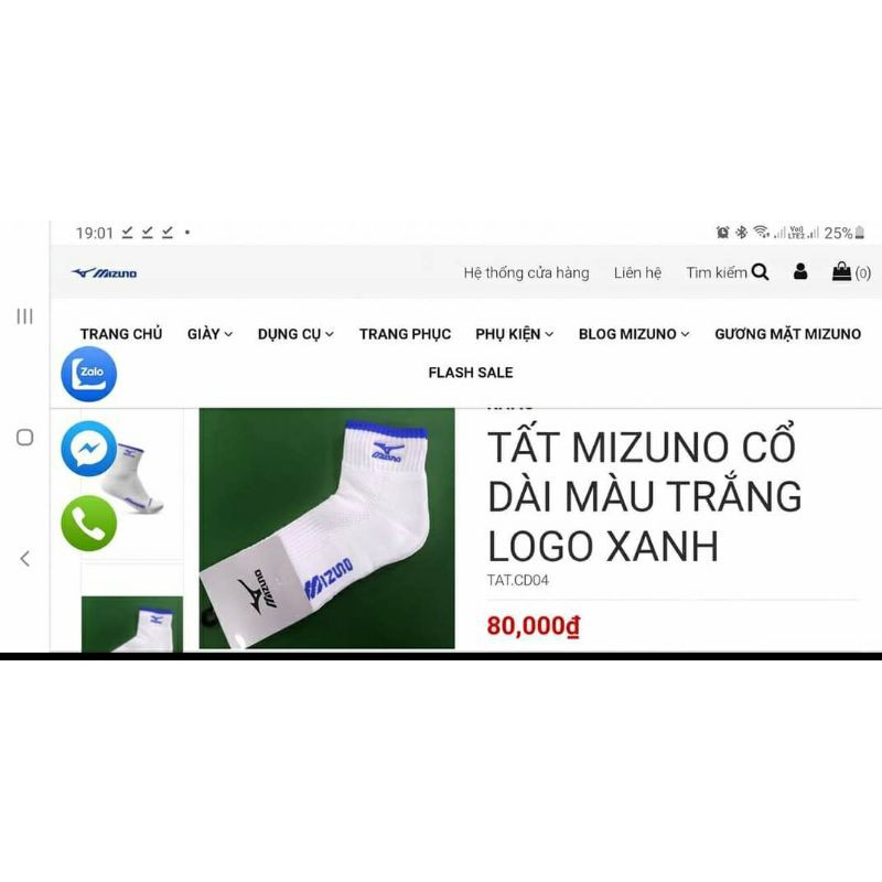 Tất đá bóng Mizuno