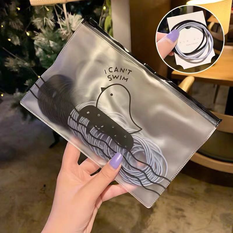 Set 100 Dây Thun Buộc Tóc Nhiều Màu Xinh Xắn