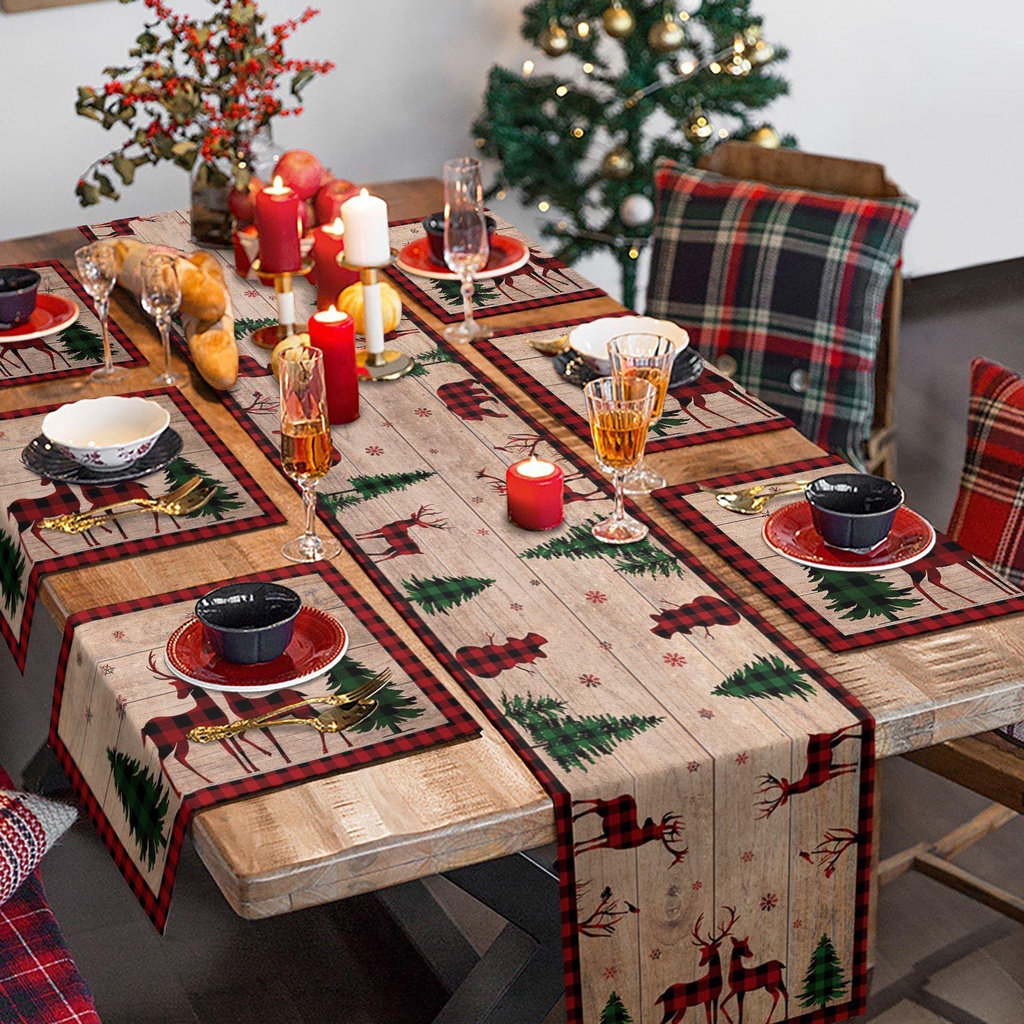 Khăn Trải Bàn Zaijie 24 Màu Đỏ Đen Có Thể Giặt Lại Tiện Dụng