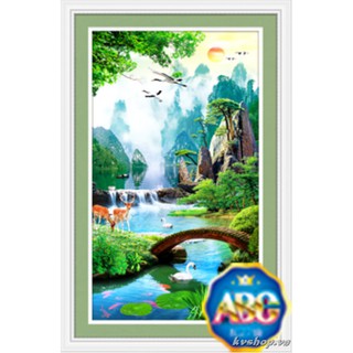 Tranh đính đá phong cảnh dii2701 90x150cm