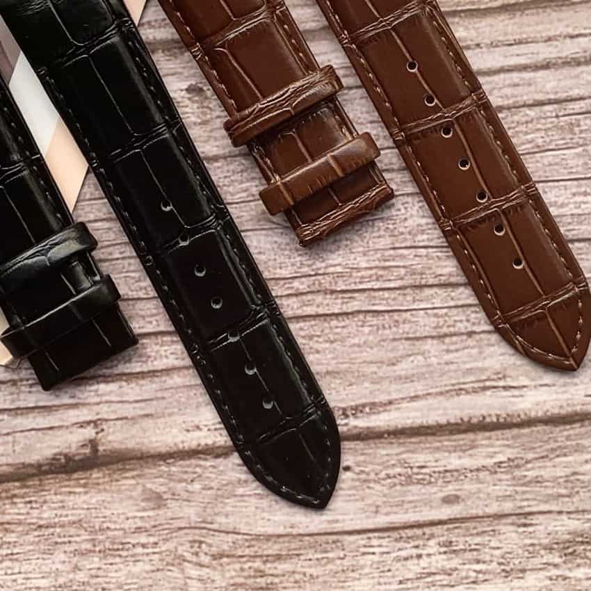 Dây da dành cho đồng hồ tissot mẫu couturier đầu Mo  , size 22mm , màu đen , nâu