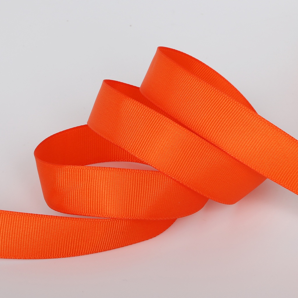Cuộn Dây Ruy Băng 5 Yard Màu Cam 7Mm/10mm/15mm/20mm/25mm/38mm Trang Trí Tiệc Cưới