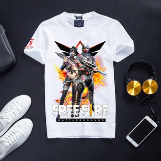 [HoT]Giá cực sốc Áo Thun Free Fire Màu Trắng Cotton, Thẻ Vô Cực Mùa 20