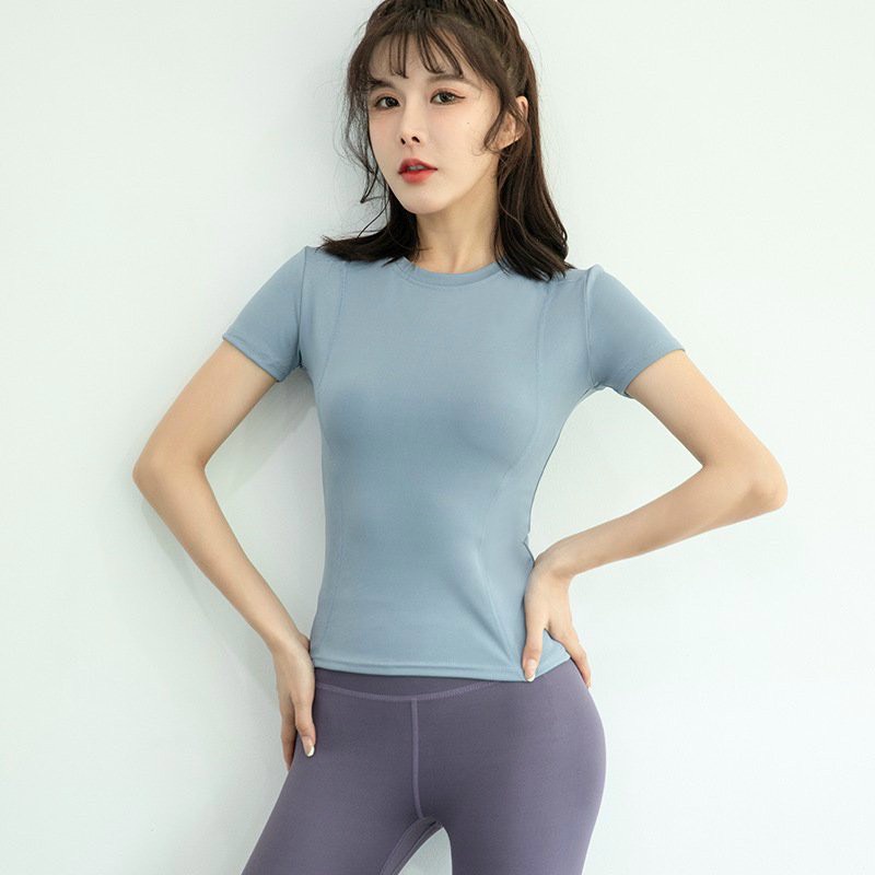 Áo thun trơn tập gym yoga thể thao nữ TYM vải cao cấp co dãn A001 - TYM FASHION
