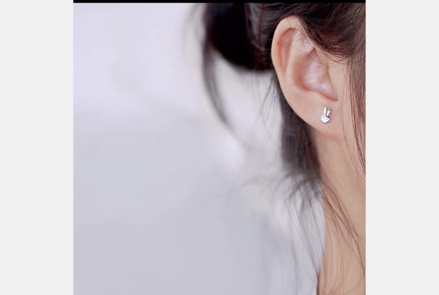 Khuyên tai bạc Tlee, bông tai cà rốt , thỏ mini cute - TleeJewelry