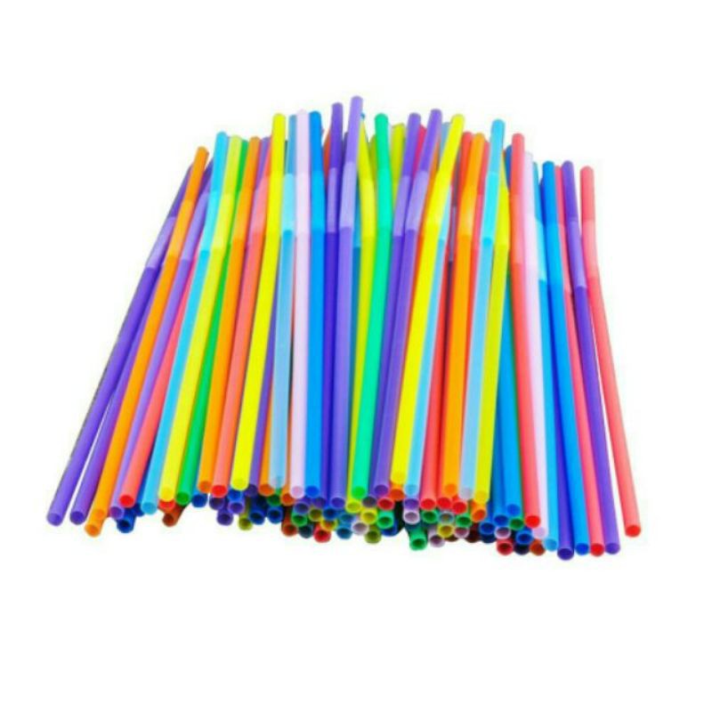 Ống hút sinh tố 1 gói 80 cái nhiều màu