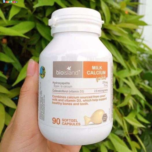 Viên uống sữa canxi cho bé - Milk Calcium Bio Island 90 viên