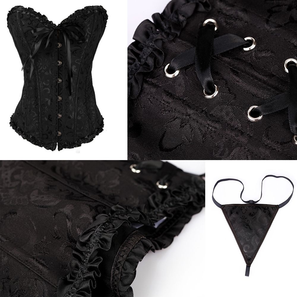 Áo Corset Thắt Dây Phong Cách Gothic