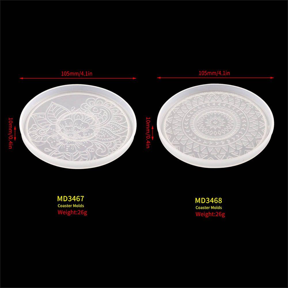 Khuôn Silicone Làm Đất Sét / Khay Lót Ly Bằng Resin Epoxy Độc Đáo DIY