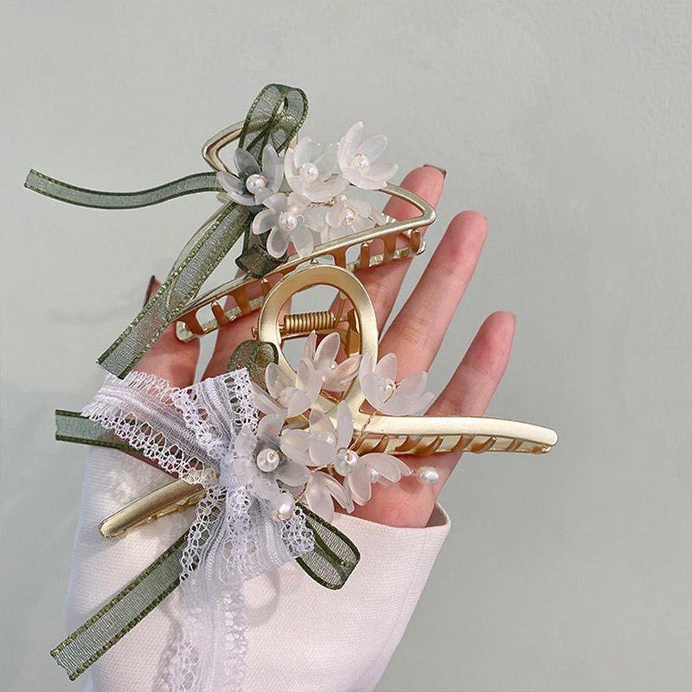 NICKOLAS Kẹp Tóc Càng Cua Họa Tiết Hình Học Phong Cách Hanfu Trung Hoa Cổ Điển Thời Trang Cho Nữ