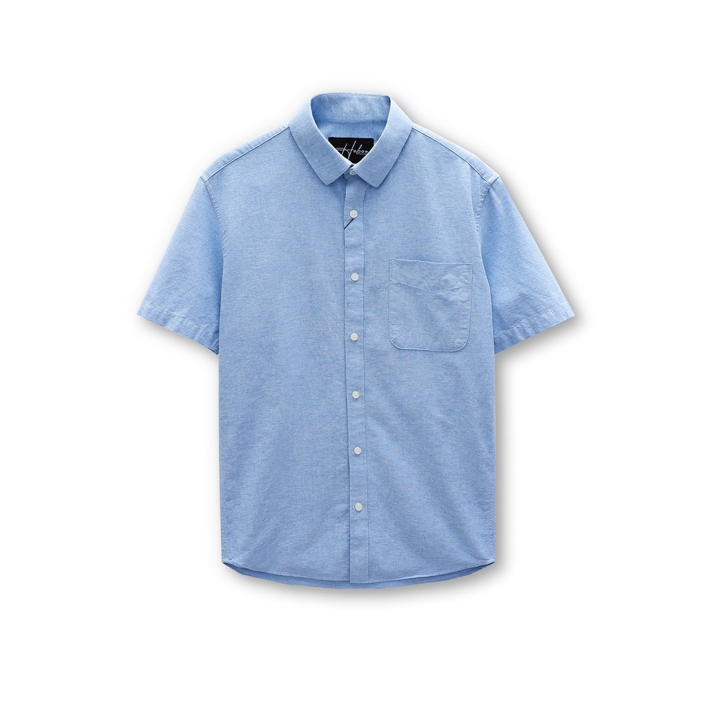Sơ mi nam ngắn tay Heboz chất oxford cao cấp, form slimfit mềm mịn thấm hút tốt, cực tôn dáng - 00001121