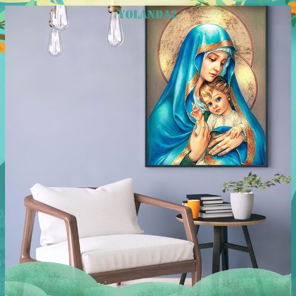 Tranh đính kim cương nhân tạo 5D hình tôn giáo DIY