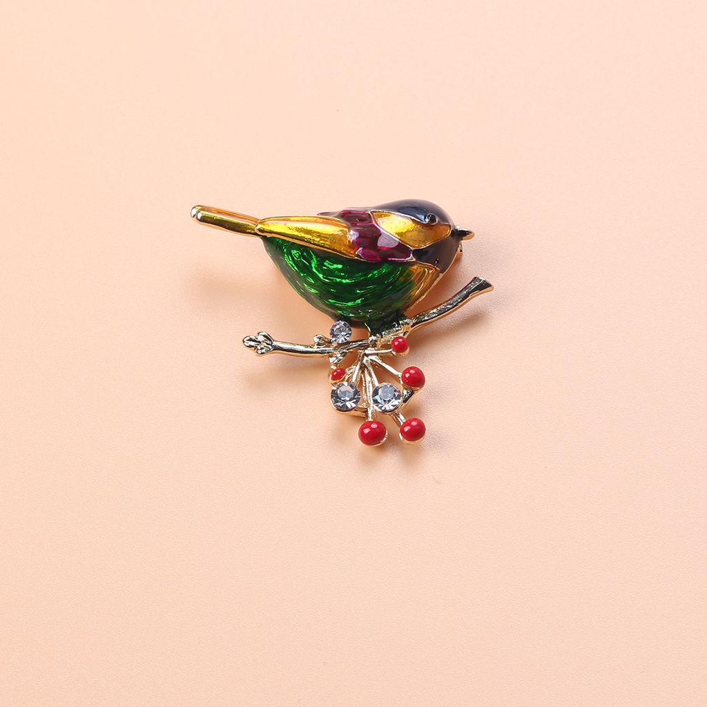 Trâm Cài Áo Hình Chú Chim Nhiều Màu Sắc Bằng Tráng Men Phong Cách Năm Mới 2022