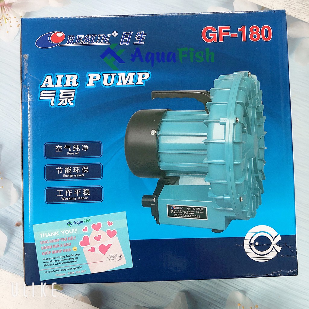 Máy sửi khí oxy Resun GF180 (Máy sủi cánh quạt chuyên dụng cho bể cá hải sản)