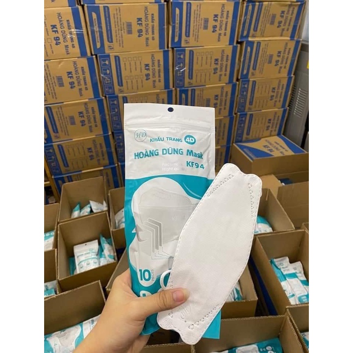 Khẩu trang KF94 HD Hoàng Dũng kháng khuẩn, chống bụi mịn - chuẩn xuất khẩu HQ [Cam kết hình sao hàng vậy] | BigBuy360 - bigbuy360.vn
